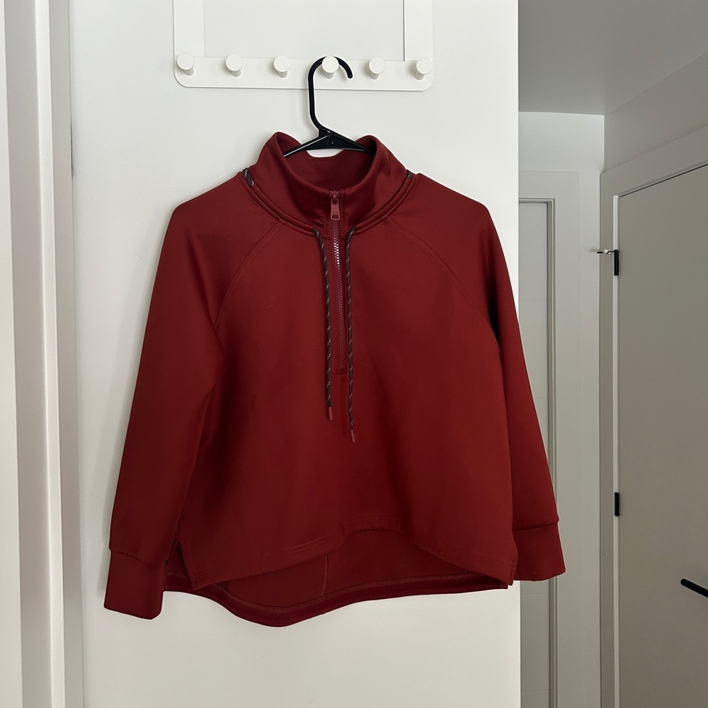 Lole Women's Burgundy Quarter-Zip Sweatshirt